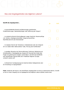 Angelegenheiten des täglichen Lebens - kostenlose Checkliste von scheidung.org zum Download