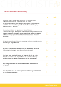 Sofortmaßnahmen bei Trennung - kostenlose Checkliste von scheidung.org zum Download