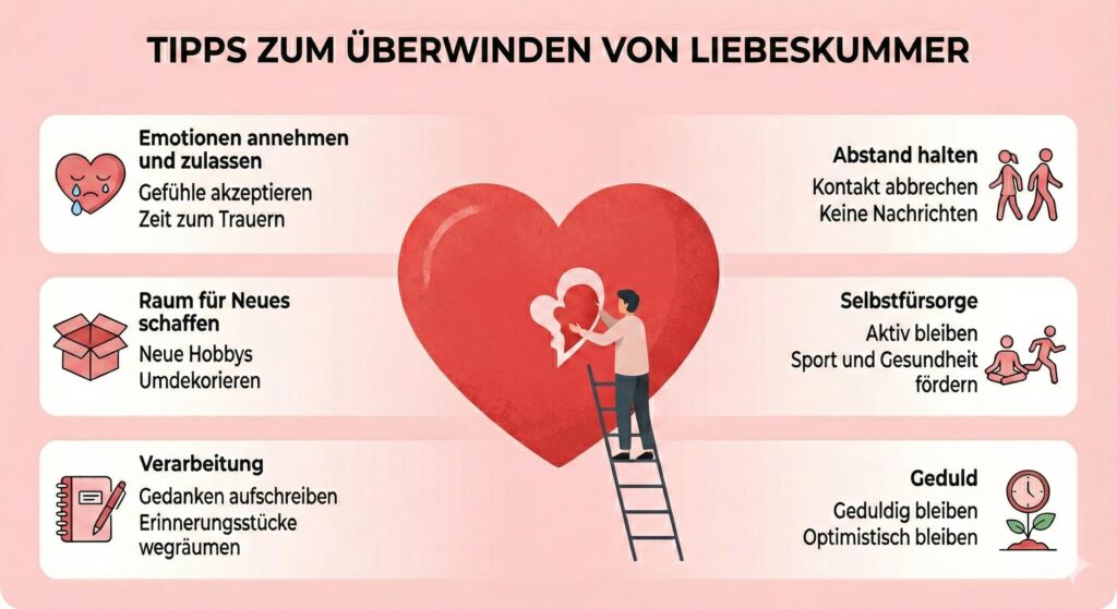 Diese Tipps können helfen, um Liebeskummer zu überwinden.